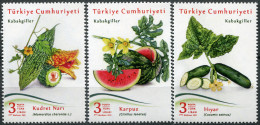 TURKEY - 2021 - SET OF 3 STAMPS MNH ** - Plants Of The Pumpkin Family - Nuevos