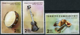 TURKEY - 2019 - SET OF 3 STAMPS MNH ** - Musical Instruments - Unused Stamps