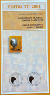 Brochure Brazil Edital 2001 27 Racism Without Stamp - Lettres & Documents