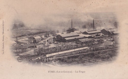 A21-47) FUMEL - LES FORGES  - EN  1908  - ( 2 SCANS ) - Fumel