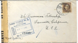 Cuba Letter CENSORED Habana Registration Cancel Certificado 1944 To USA - Briefe U. Dokumente