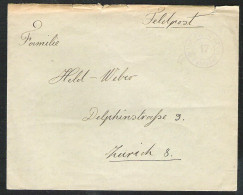 SWITSERLAND FELDPOST WWII Cover With Cancel INF. PARK KP 17 - Poststempel