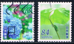 Japon - Hortensia 11007 + Grenouille 11022 (année 2023) Oblit. - Gebraucht