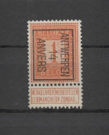 N 44B  Antwerpen 14 Anvers - Typografisch 1912-14 (Cijfer-leeuw)