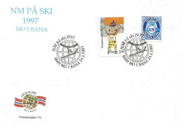 Norway  1997  Special Cover Norwegian Champion Sking Mo I Rana - Mi 1206 Special Cancellation 24.1.1997 - Covers & Documents