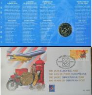 2001 Numisletter BELGICA 500 ANS POSTE EUROPEENNE N°4420 DU 9 JUIN OBLITE A 1020 BRUXELLES - Numisletters