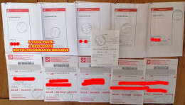 2010-   5 TAXIS POSTE - 1 RECU POSTAL - 5 RECOMMANDE - Non Classificati