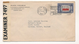 COVER 1943 WWII  OPENED  BY EXAMINER   TO  WAREHAM DORSET ENGLAND                VOIR IMAGES - Covers & Documents