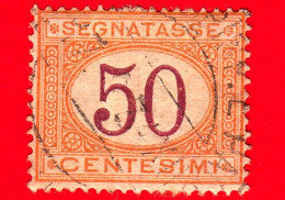 ITALIA - Usato -  1870 - 1890 - Segnatasse - Cifra Entro Un Ovale - 50 C. - Taxe