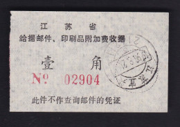 CHINA CHINE CINA JIANGSU YIXING  214211  ADDED CHARGE LABEL (ACL) 0.10 YUAN - Other & Unclassified