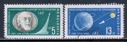 Bulgaria 1962 Mi# 1347-1348 Used - 13th Meeting Of The International Astronautical Federation / Space - Europe