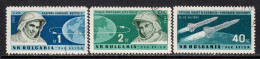 Bulgaria 1962 Mi# 1355-1357 Used - First Russian Group Space Flight Of Vostoks 3 And 4 - Oblitérés