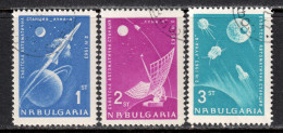 Bulgaria 1963 Mi# 1388-1390 Used - Russia's Rocket To The Moon / Space - Gebraucht