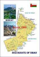Oman Country Map New Postcard * Carte Geographique * Landkarte - Oman