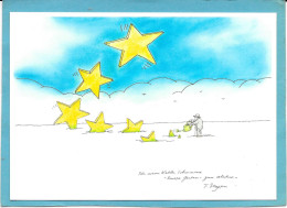 TOMI UNGERER - Etoiles - Dessin Original Pour L'association Des Amis De T.UNGERER - Ungerer