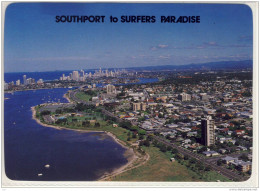 SOUTHPORT To Surfers Paradise, Aerial View Across The Broadwater,   Nice Stamp - Gold Coast