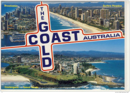 GOLD COAST, Multi View W. Broadwater, Coolangatta - Tweed Heads, Surfers Paradise , Nice Stamp - Gold Coast