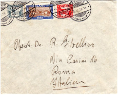 Island 1936, 5+10+20 Aur Auf Brief V. Reykjavik N. Italien. - Brieven En Documenten