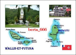 Wallis And Futuna Islands Map New Postcard * Carte Geographique * Landkarte - Wallis-Et-Futuna