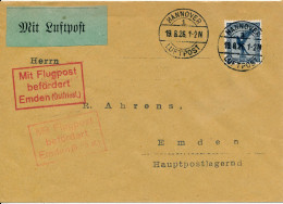 BF0715 / HANNOVER / LUFTPOST  -  19.8.26  ,  Nach Emden   -  Michel  380 - Luchtpost & Zeppelin