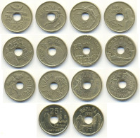 Espagne ESPANA 7x25 Pesetas PTAS (1x1991-2x1992-1x1993-1x1994-1x1996-1x1997) - 25 Pesetas