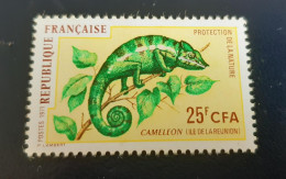 Réunion 1971 Caméléon Yvert 399 MNH - Unused Stamps
