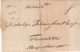 USA - 1809 / 1838 - Collection Of 7 Letters With Text - Various Origins And Destinations - …-1845 Voorfilatelie