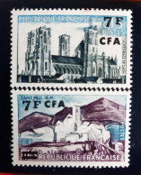 Réunion 1961-65 7f Yvert 347 & 348 MH - Unused Stamps