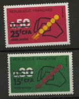 FRANCE SURCHARGÉ CFA - N° Yvert 410+411** - Unused Stamps