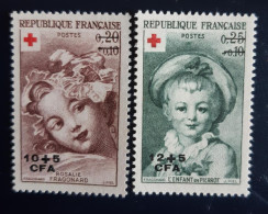 Réunion 1962 Croix-Rouge Yvert 353 & 354 MH - Unused Stamps
