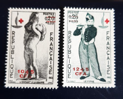 Réunion 1963 Croix-Rouge Yvert 357 & 358 MH - Unused Stamps