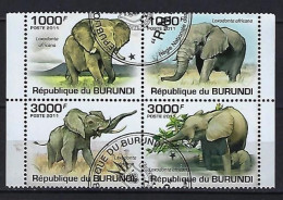 Burundi 2011 Animaux Eléphants (400) Yvert Timbres Bloc N° 154 Oblitérés Used - Usati