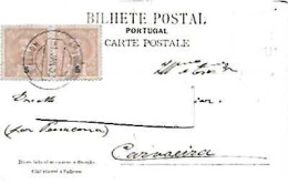 Portugal & Marcofilia, Coimbra, Frontaria Da Egreja De Santa Cruz, Via Ambulância, Carvoeira 1903 (18) - Lettres & Documents