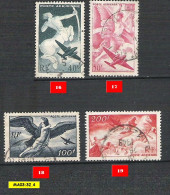 Poste Aérienne Oblitérés : N° 16-17-18-19  (lot 19) - 1927-1959 Oblitérés