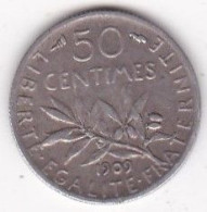 50 Centimes Semeuse 1909, En Argent - 50 Centimes