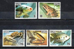 Cuba 2001 Animaux Aquaculture (92) Yvert 3945 à 3949 Oblitérés Used - Usati