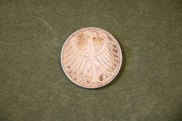 Pièce En Argent Allemagne 5 Deutsche Marck 1951 G -  German Silver Coin - 5 Mark