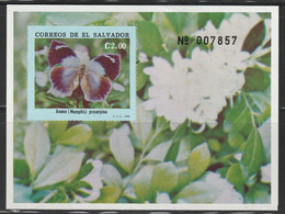 SALVADOR - BLOC N°39 ** (1990) PAPILLONS / Butterfly - Salvador