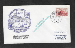 1051) Busta Marina Militare Schiffspost Schiffsstempel MT BOOT HANSA + STIER 1985 Zu Besuch Frederikshavn Danimarca - Cartas & Documentos