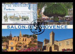 FRANCE (2024) Carte Maximum Card - Salon Philatélique Printemps Salon-de-Provence - Château De L'Empéri, Tour, Fontaine - 2020-…