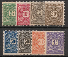 MAURITANIE - 1914 - Taxe TT N°Yv. 17 à 24 - Série Complète - Neuf * / MH VF - Nuovi