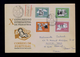 Gc8454 PORTUGAL Int. Congress Pediatry"  Fdc 1962-09-10 LISBOA (mailed SCARCE) Puteaux- France - Altri & Non Classificati