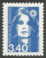 357 France Yv 2716 Marianne Bicentenaire 3f 40 Bleu Blue MNH ** Neuf SC (2716-1b) - 1989-1996 Marianne (Zweihunderjahrfeier)