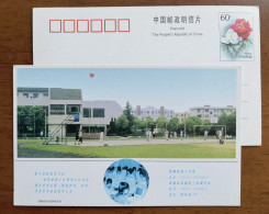 Basketball Stand,computer Classroom,China 2000 Changshu Technical School Advertising Pre-stamped Card - Basket-ball