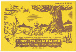 BU 2815 -  BUVARD  CHOCOLATS MENIER  LE CHENE ET LE ROSEAU - Cocoa & Chocolat