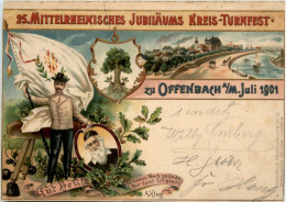 Offenbach - 25. Kreis Turnfest 1901 - Litho - Offenbach