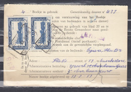 Kaartje Van Geneeskundige Dienst Van Geeraardsbergen Reizigers - Documents & Fragments