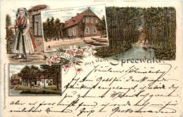 Gruss Aus Aus Dem Spreewald - Litho - Luebbenau