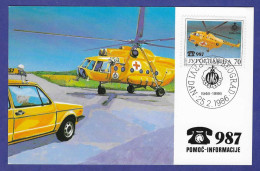 Jugoslawien  1986 ,  Auto-Moto Saveza - Maximum Card - First Day  25.2.1986 - Maximumkaarten