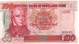 SCOTLAND Scarce100 Pounds    Bank Of Scotland  P123e  Dated  1st January 2006  ( Sir Walter Scott + Golf On Back) - 100 Pond